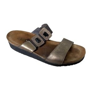 NAOT Ashley Wedge Sandals With Stones Gold 39